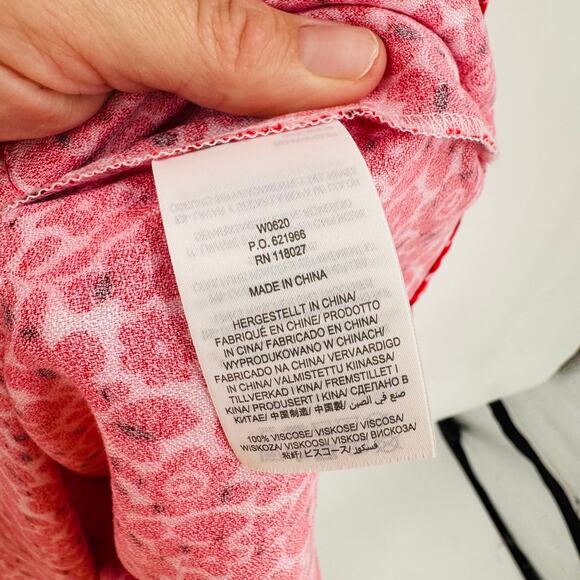 Boden Red Floral Long Sleeve Shift Dress Size 20/22R Boho Midi Workwear - Picture 6 of 8